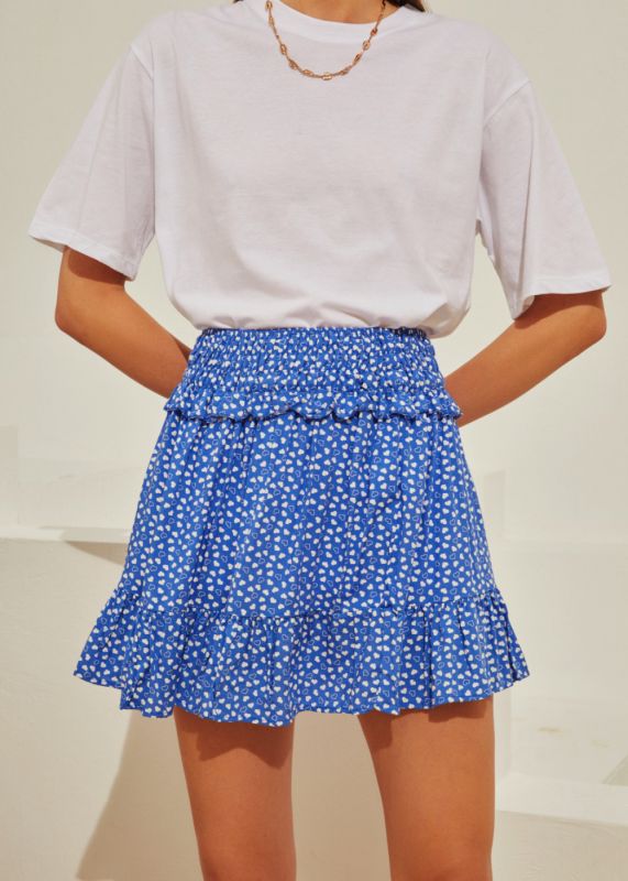 Heart Patterned Mini Skirt