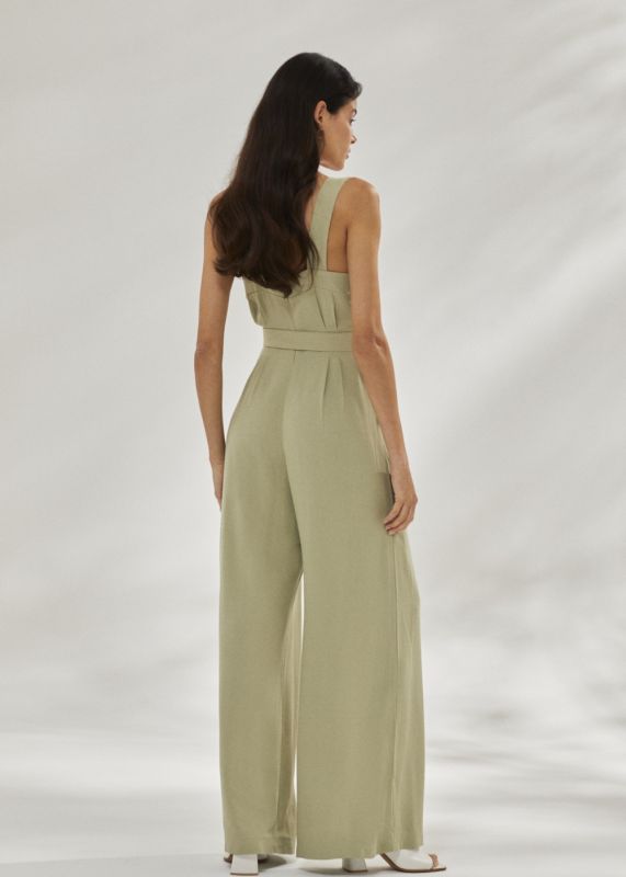 Linen Belted Jumpsuit