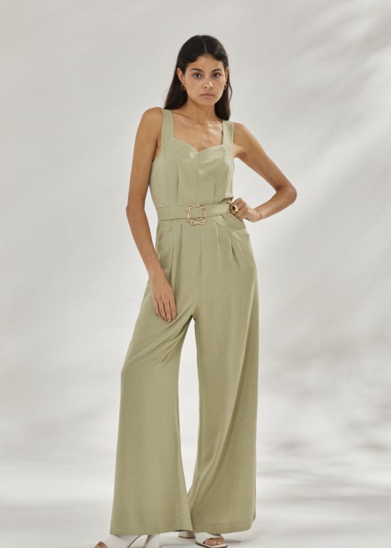 Linen Belted Jumpsuit