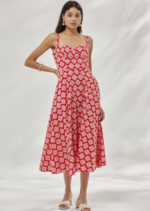 Midi Length Dress with Cups