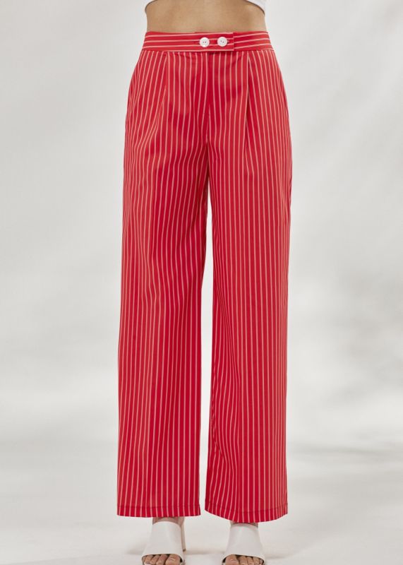 Striped Poplin Pants