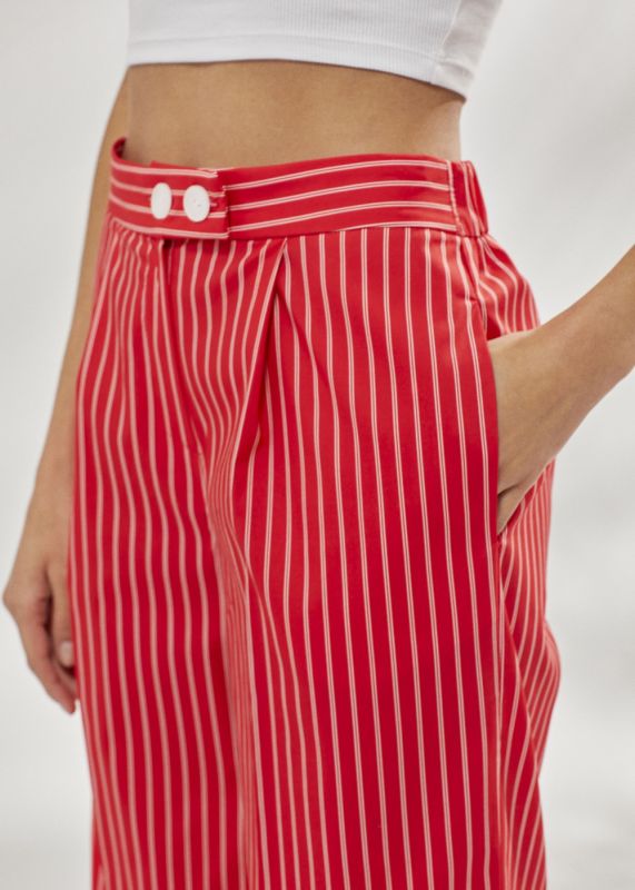 Striped Poplin Pants