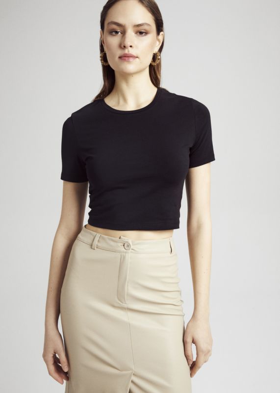 Leather Office Length Skirt