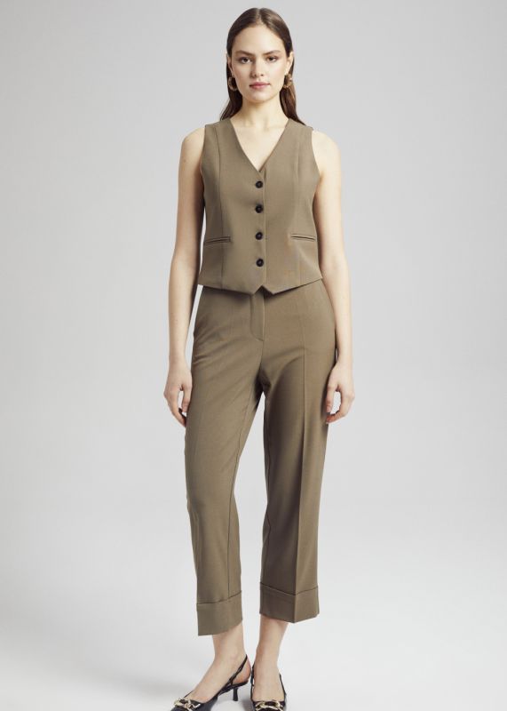 Masculine Vest-Double Leg Trousers