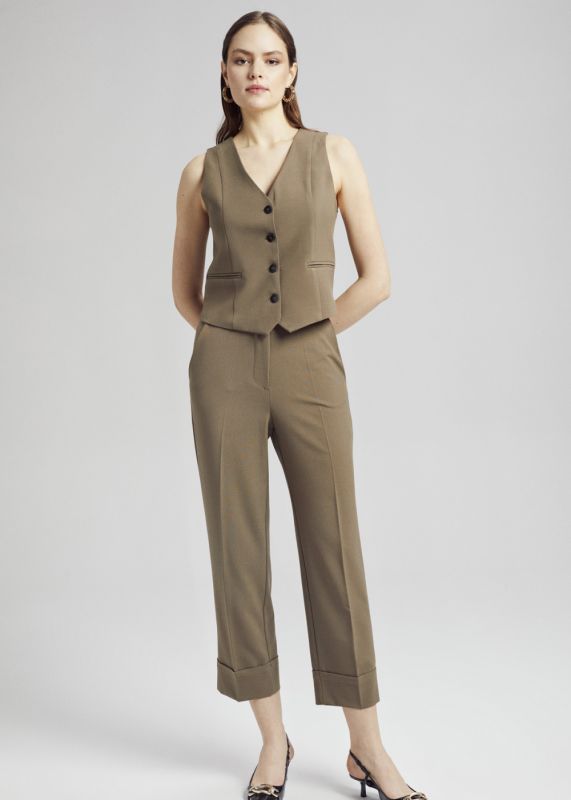 Masculine Vest-Double Leg Trousers