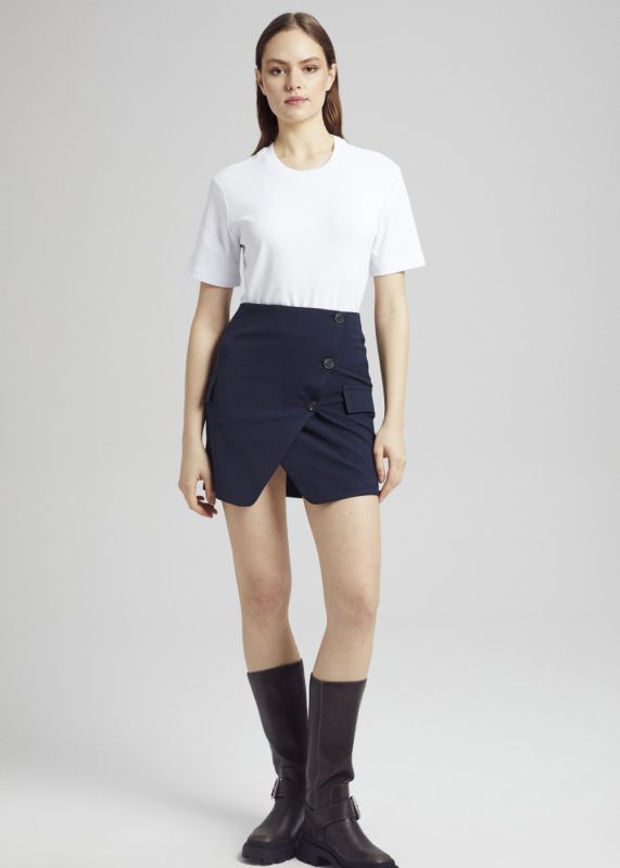 Asymmetric Detail Mini Skirt