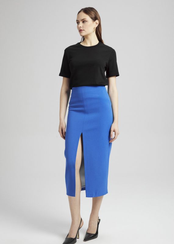 Pencil Skirt with Slit Front