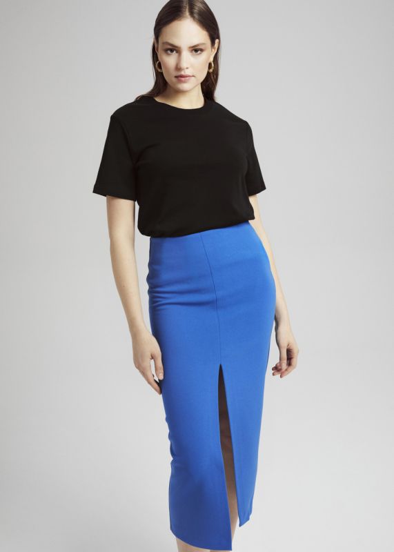 Pencil Skirt with Slit Front