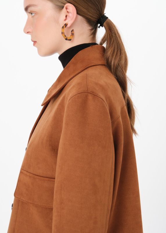 SUEDE JACKET WITH POCKETS