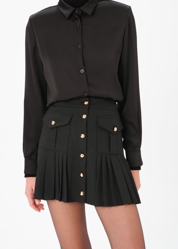 MINI SKIRT WITH PLEATED POCKETS