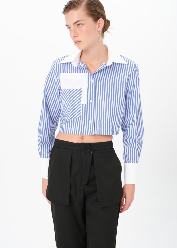 Striped Crop Shirt