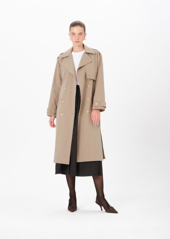 TRENCH COAT WITH BUTTON DETAIL