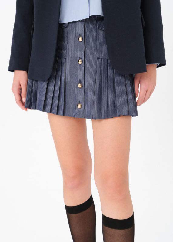 MINI SKIRT WITH PLEATED POCKETS