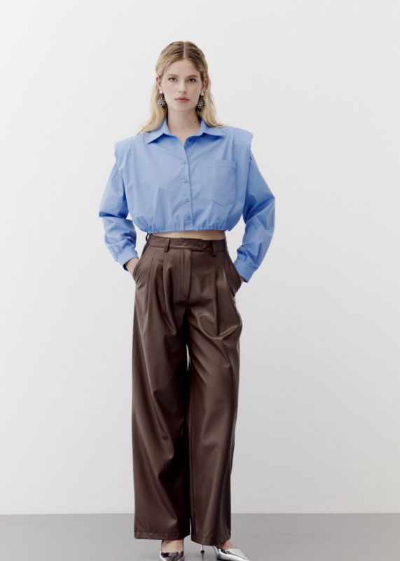 Loose Fit Leather Pants