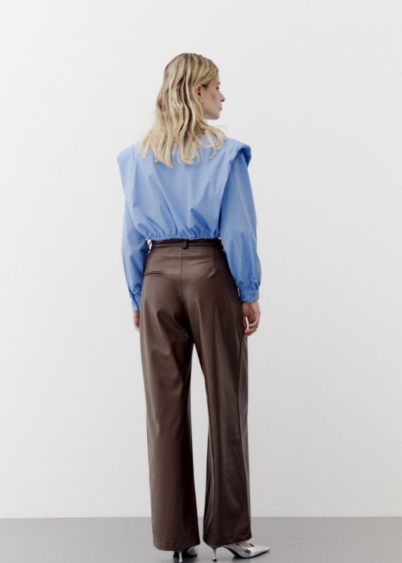 Loose Fit Leather Pants