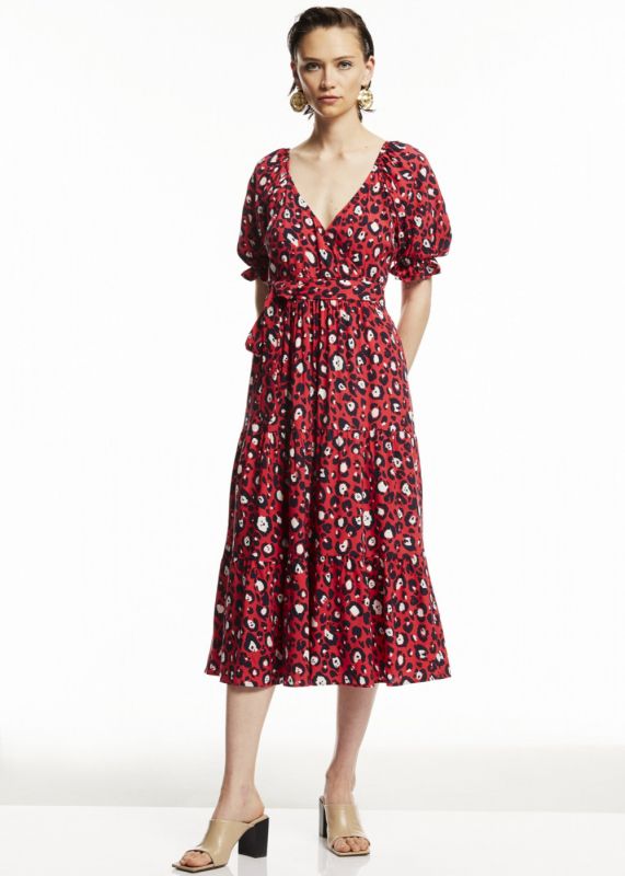 Double-breasted Midi Length Dress