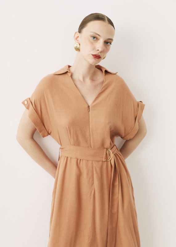 Linen Mini Length Dress