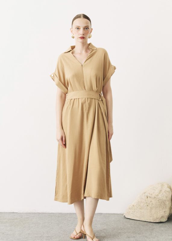 Linen Mini Length Dress