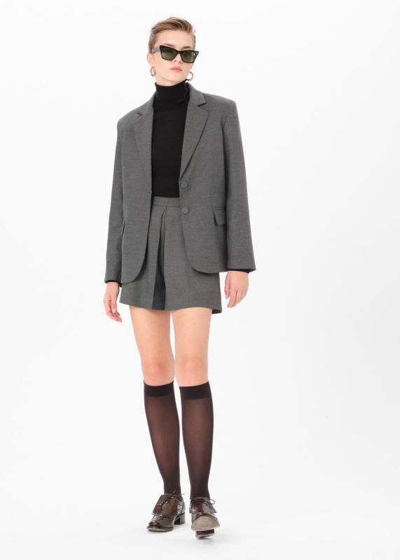 BLAZER JACKET-MINI SHORTS SKIRT