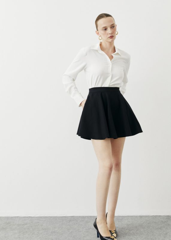 FLOUNCED MINI SKIRT