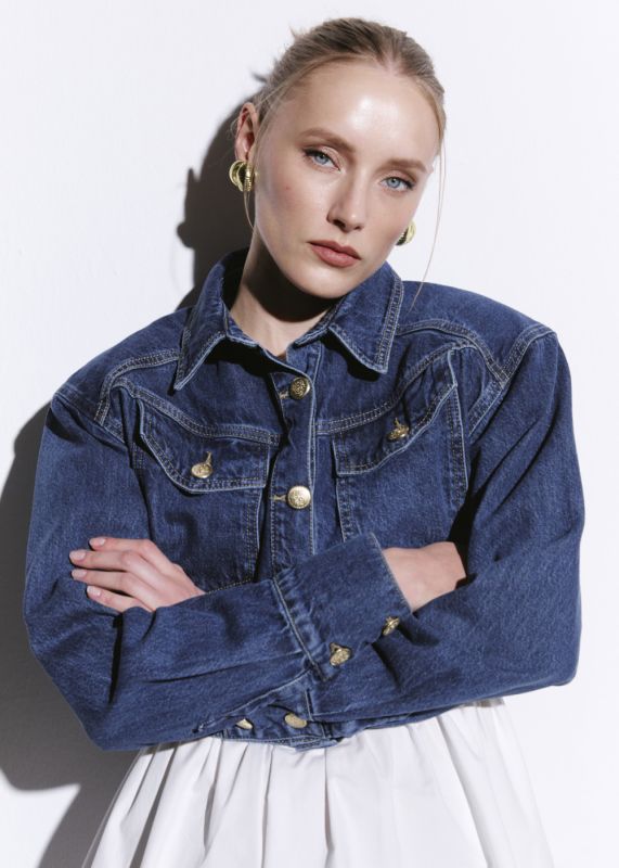 Denim Jacket with Wadding