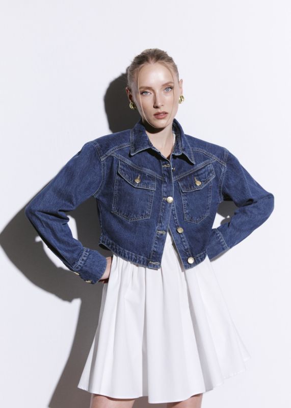 Denim Jacket with Wadding