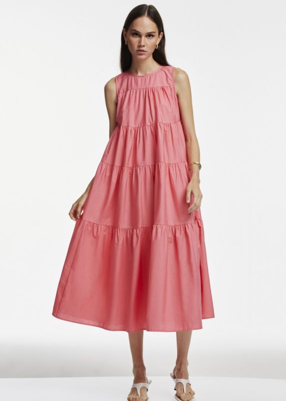 Tiered Midi Length Dress