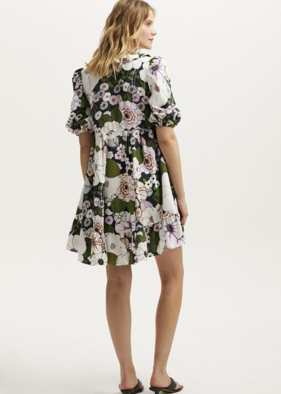 Flower Patterned Short Dress