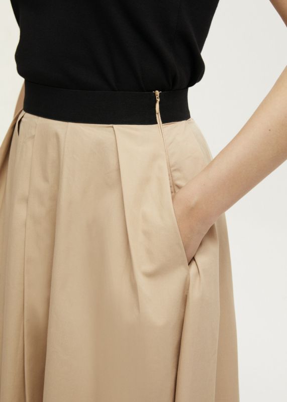 Elasticized Poplin Skirt