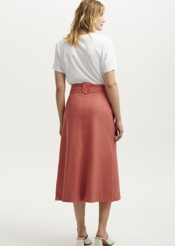 Midi Length Flared Skirt