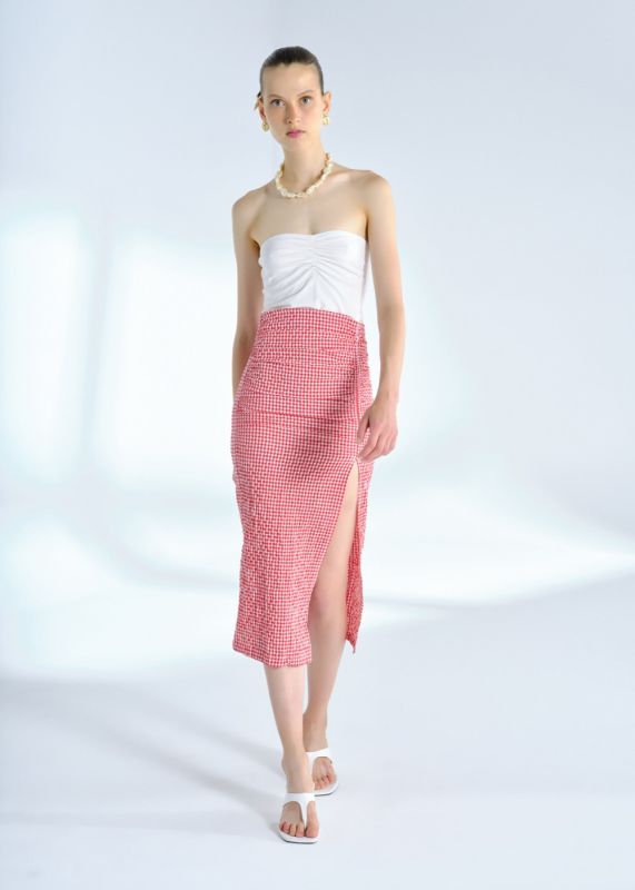 Skirt with P_kt_kare Drape Pattern