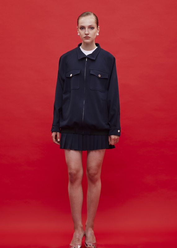 Design Oversize Bomber - Design Pleated Skirt