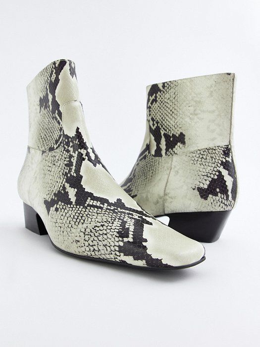 Snake print booties 905380044-804