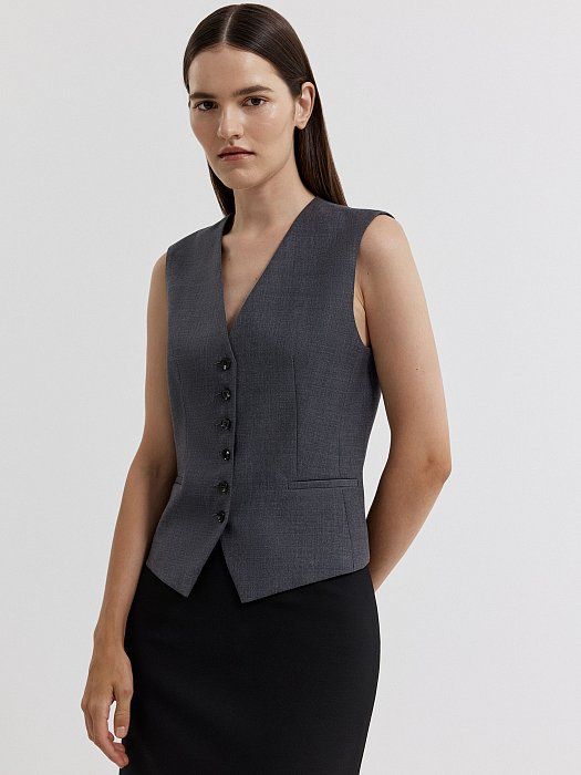 Classic vest made of 100% wool 408440023-139