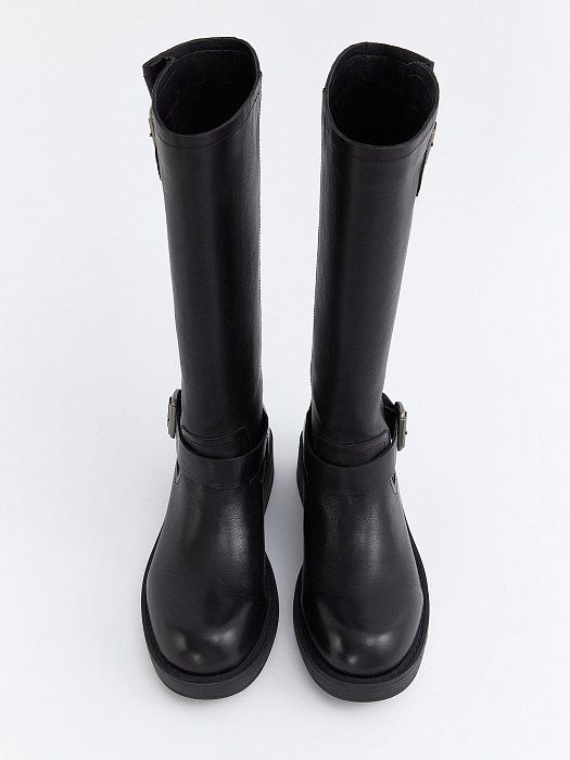 Leather boots with buckles 905580047-167