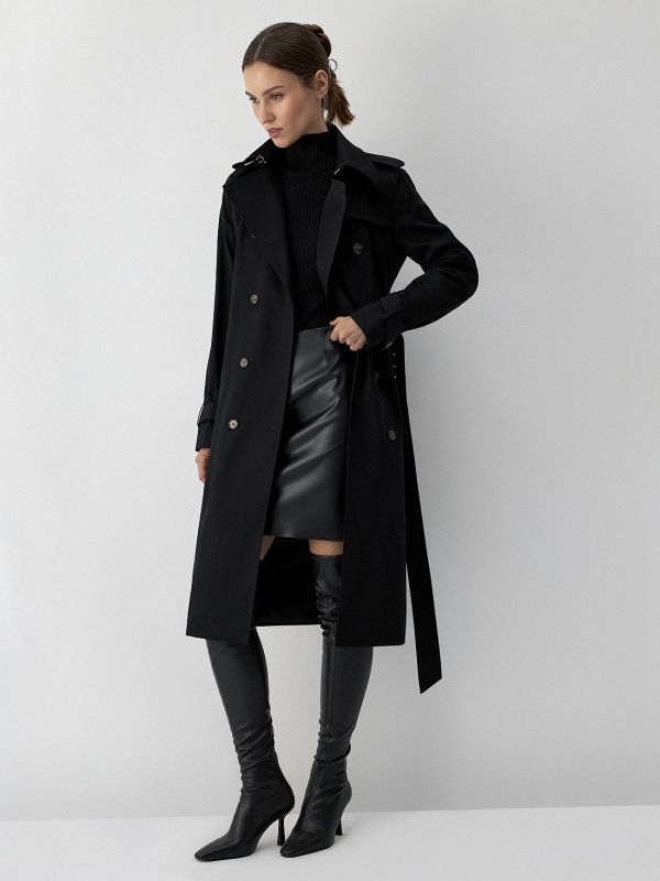 Double-breasted cotton trench 323330077-167