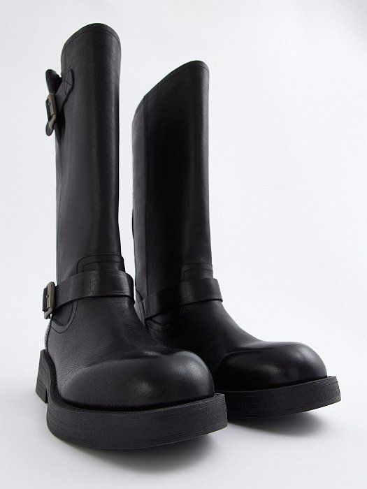 Leather boots with buckles 905580047-167