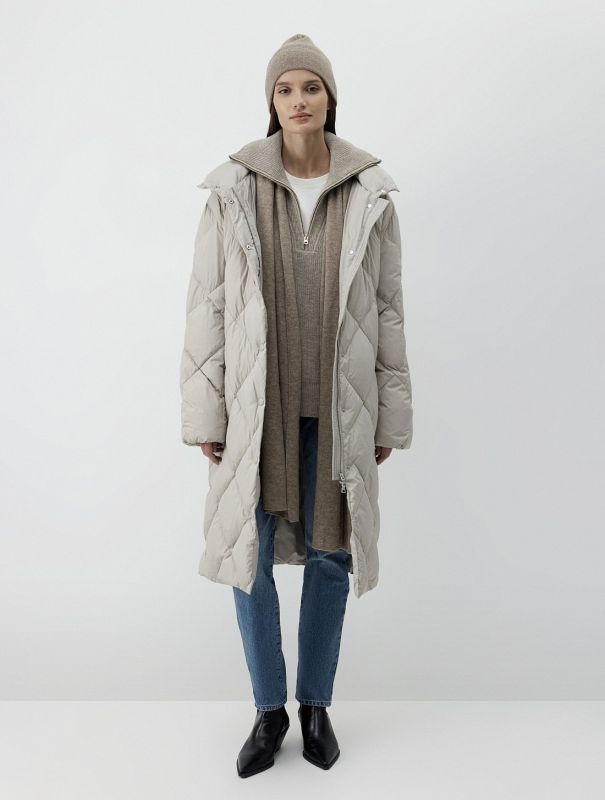 Quilted down coat 179630081-398